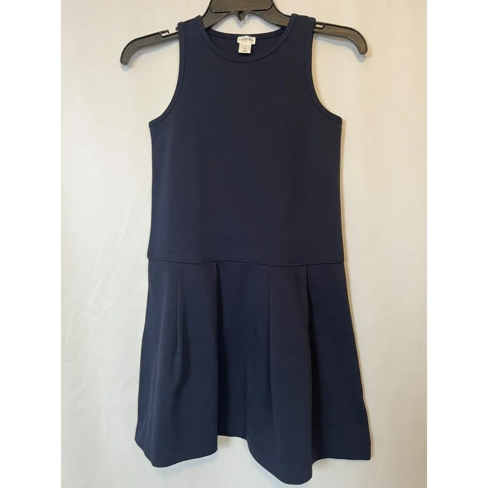 J.Crew Crewcuts Girls Sleeveless Ponte Uniform Dress Navy Size 10